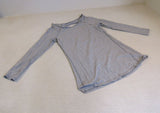 Lululemon Athletic Long Sleeve T-Shirt Gray Open Back Luon Female Size 6 -- Used