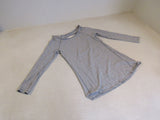 Lululemon Athletic Long Sleeve T-Shirt Gray Open Back Luon Female Size 6 -- Used