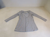 Lululemon Athletic Long Sleeve T-Shirt Gray Open Back Luon Female Size 6 -- Used