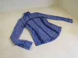Lululemon Athletic Zip Up Sweatshirt Lavender Blue Luon Female Size 8 -- Used