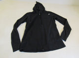 Reebok Athletic Zip Up Hoodie Black Cotton Female Size M -- Used