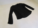 INC Dress Shirt Black Button Down Polyester Rayon Female Size L -- Used