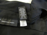 INC Dress Shirt Black Button Down Polyester Rayon Female Size L -- Used