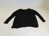 INC Blouse Black Rayon Polyester Female Size M -- Used