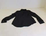 Michael Kors Dress Shirt Black Full Zip Rayon Spandex Female Size M -- Used