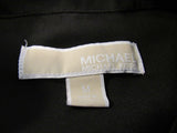 Michael Kors Dress Shirt Black Full Zip Rayon Spandex Female Size M -- Used