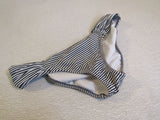 Victoria Secret Swim Bikini Bottoms Black & White Nylon Female Size S Striped -- Used