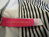 Victoria Secret Swim Bikini Bottoms Black & White Nylon Female Size S Striped -- Used