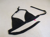 Victoria Secret Swim Suit Top Black Ties Size S Nylon Elastane Female Size S -- Used