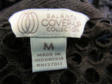 Balance Collection Swimsuit Cover-Up Black Hooded Polyester Female Size M -- Used