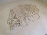 Designer Shawl Cream Fringes Female -- Used