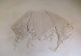 Designer Shawl Cream Fringes Female -- Used