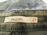 Levi 711 Skinny Camo Jeans Pockets Female -- Used