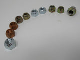 Standard Lot of 10 Misc Lug Hex Nuts -- New