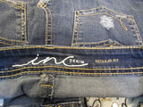 INC Denim Regular Fit Skirt Blue Cotton Polyester Spandex Female Size 4 -- Used