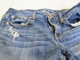 American Eagle Stretch Denium Bermuda Shorts Blue Cotton Spandex Female Size 6 -- Used