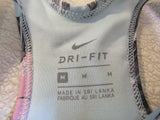 Nike Dri-Fit Sports Bra Blue with Black/Pink/White Racerback Female Size M -- Used