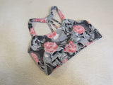 Feed Me Fight Me Sports Bra Gray/Coral Spandex Polyester Female Size S -- Used