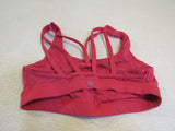 Lululemon Athletic Sports Bra Rose Red Racerback Luon Female Size 8 -- Used