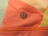 Lululemon Sports Bra Neon & Pale Peach Criss Cross Luon Female Size 6 -- Used