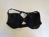 b.temptd Bra Black with Blue Accent Padded Nylon Spandex Female Size 34D -- Used