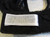 b.temptd Bra Black with Blue Accent Padded Nylon Spandex Female Size 34D -- Used
