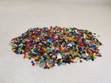 Lego 12-oz Assortment Small Blocks Hinges Joints Jumpers Dishes Connectors Pins and Axle Pins 790-102822 -- Used