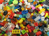 Lego 12-oz Assortment Small Blocks Hinges Joints Jumpers Dishes Connectors Pins and Axle Pins 790-102822 -- Used