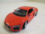 Welly Audi R8 V10 Model Car Red Scale 1/24 Doors and Back Open EXCITE39720290 Front Suspension Steering 24065 -- Used