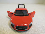 Welly Audi R8 V10 Model Car Red Scale 1/24 Doors and Back Open EXCITE39720290 Front Suspension Steering 24065 -- Used