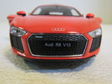 Welly Audi R8 V10 Model Car Red Scale 1/24 Doors and Back Open EXCITE39720290 Front Suspension Steering 24065 -- Used
