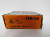 Timken Tapered Roller Bearings SET14 L44643 L44610 -- New