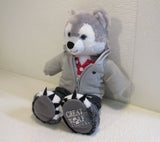 BAB Great Wolf Lodge Plush Wolf Build A Bear 3+ Oufit and Slippers 1075408 -- Used