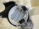 Designer Plush Dog Christmas Gray/White Dances Around Plays Music 24U5310 -- Used