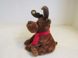 Designer Plush Christmas Moose Dances Around Plays Christmas Song 108-011923 -- Used