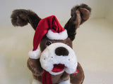 Designer Plush Christmas Dog Brown/Red Wont Power On X80901313-A -- Used