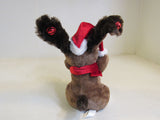 Designer Plush Christmas Dog Brown/Red Wont Power On X80901313-A -- Used