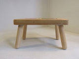 One Step Around Jake Stool Natural Painted Wood Letters 112-011923 -- Used