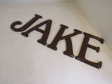 Designer JAKE Letters Brown Each 12-in x 7-1/2-in x 5/8-in 114-011923 -- Used