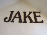 Designer JAKE Letters Brown Each 12-in x 7-1/2-in x 5/8-in 114-011923 -- Used
