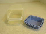 Tupperware Pick a Deli Pickle Olive Keeper Container Frost/Blue 1560-2 -- Used