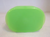 Tupperware Fidge Stackable Deli Meat Keeper Lime Green 3 Compartment 134-011923 -- Used