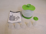 Tupperware Squeeze It Decorating Tool Lime Green/Frost 450-ml 5 Tips 6253A-5 -- Used