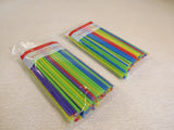Everyday Living 100 Flexible Drinking Straws Lot of 2 Multicolored 61046 -- New