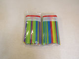 Everyday Living 100 Flexible Drinking Straws Lot of 2 Multicolored 61046 -- New