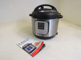 Instant Pot Electric Pressure Cooker 6-qt Silver/Black IP-DU060V3 -- Used