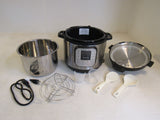 Instant Pot Electric Pressure Cooker 6-qt Silver/Black IP-DU060V3 -- Used