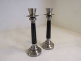 Interior Accents Urban Retreat Collection Pewter Taper Holder Set of 2 722-5717 -- Used
