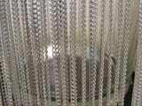 Designer Candle Holder Set of 2 Silver/Black Metal Fringe Chain 160-011923 -- Used