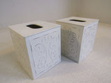 Designer Tissue Box Set of 2 Cream 1733 -- Used